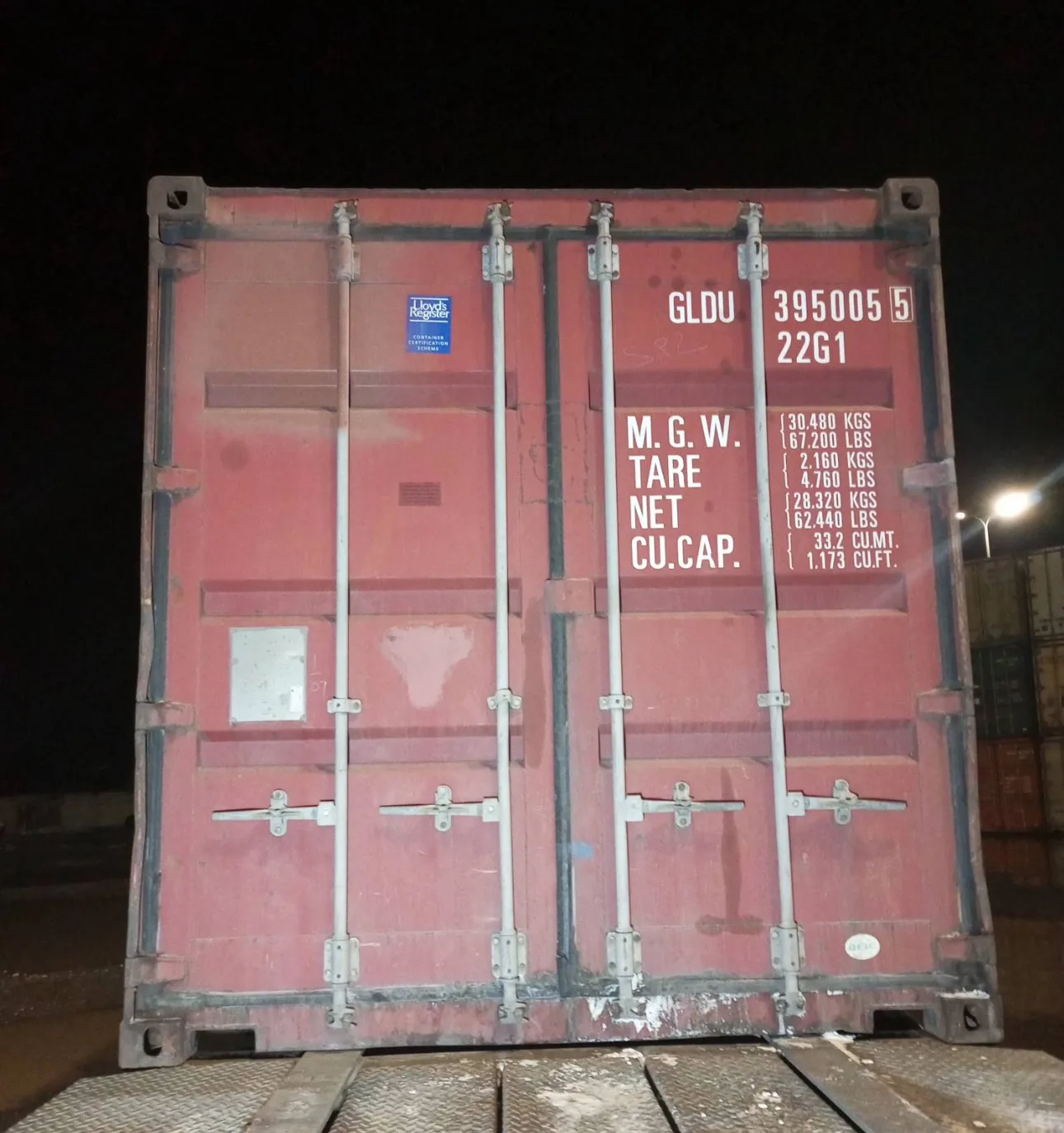 Контейнер 20 футов б/у (GLDU3950055)